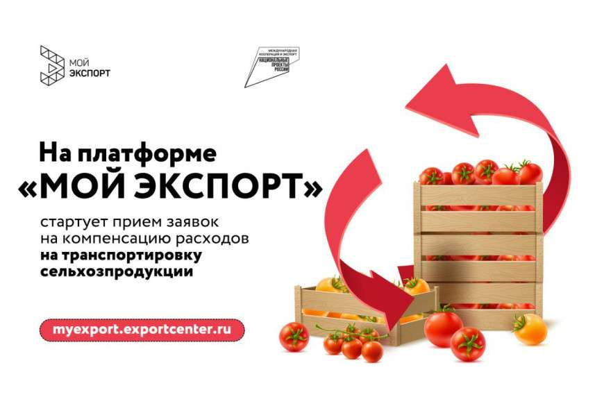 27 февраля на платформе «Мой экспорт» начинается прием заявок на участие в отборе по предоставлению господдержки на компенсацию затрат на транспортировку продукции АПК
